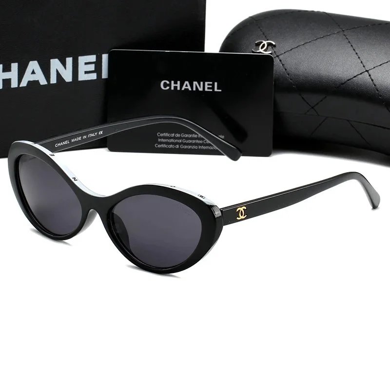 Chanel Shield Sunglasses Black and White Sunglasses - 9