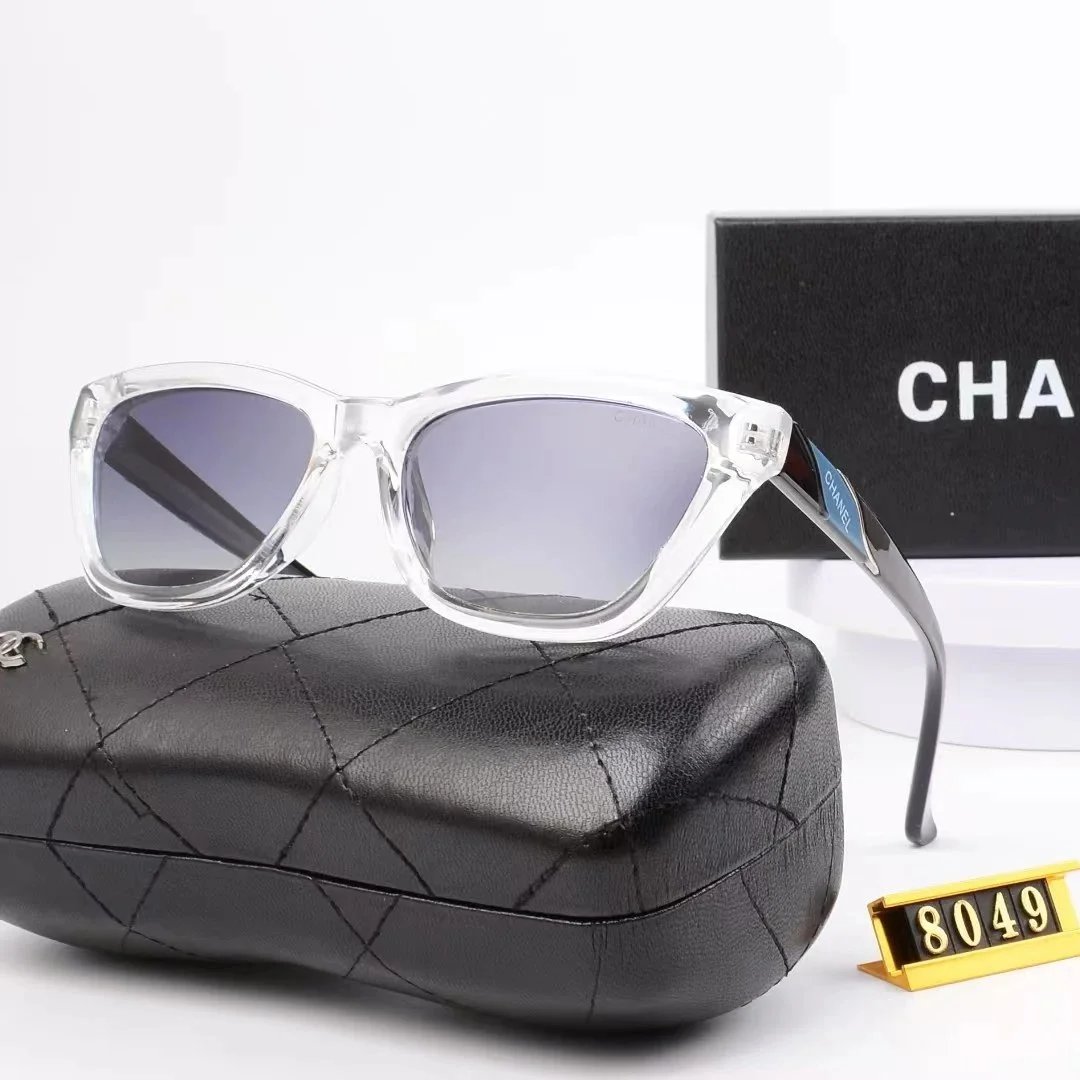 Chanel Clear Acetate Square Sunglasses with Gradient Lenses - 1