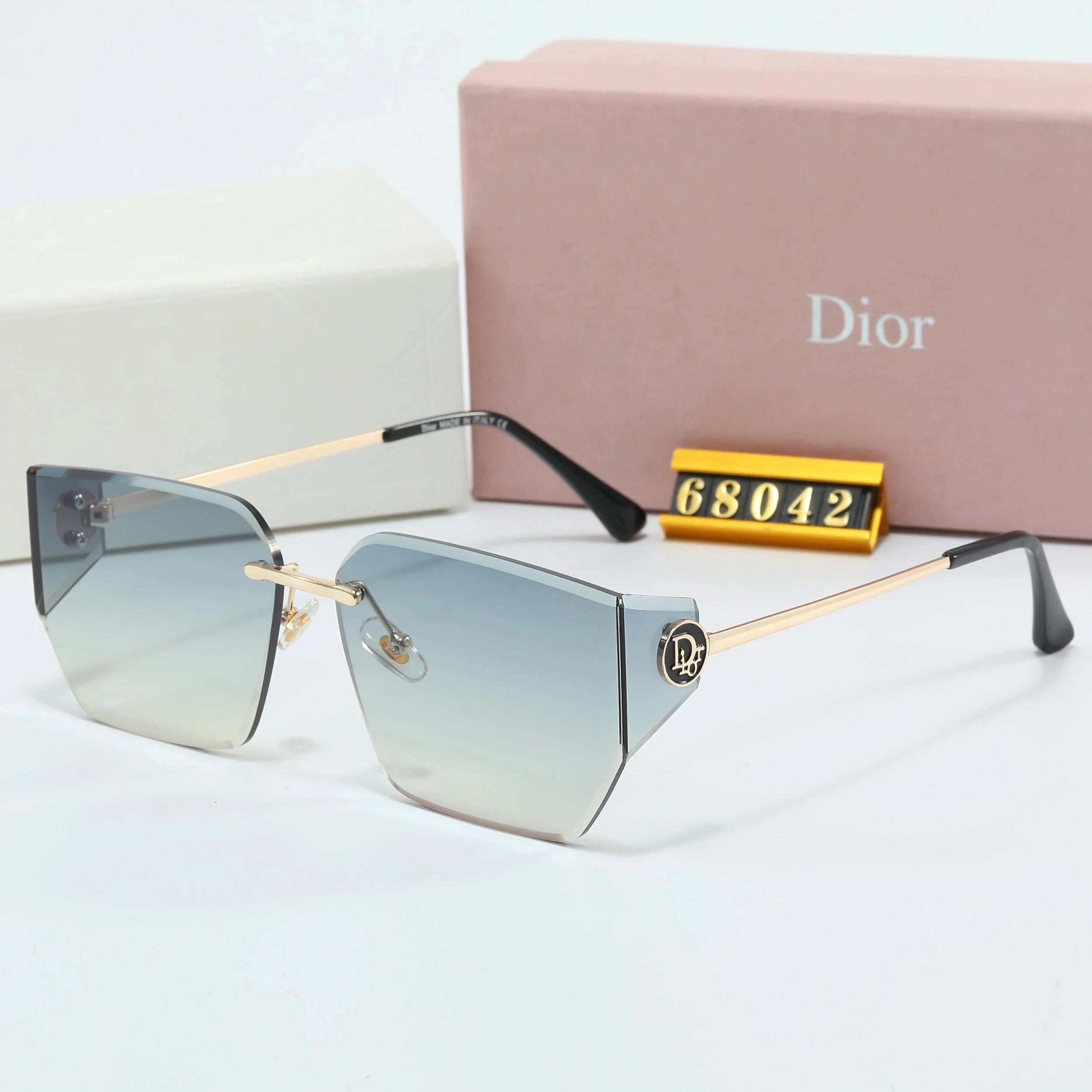 Dior CD Icon Rimless Sunglasses Purple Gradient - 8