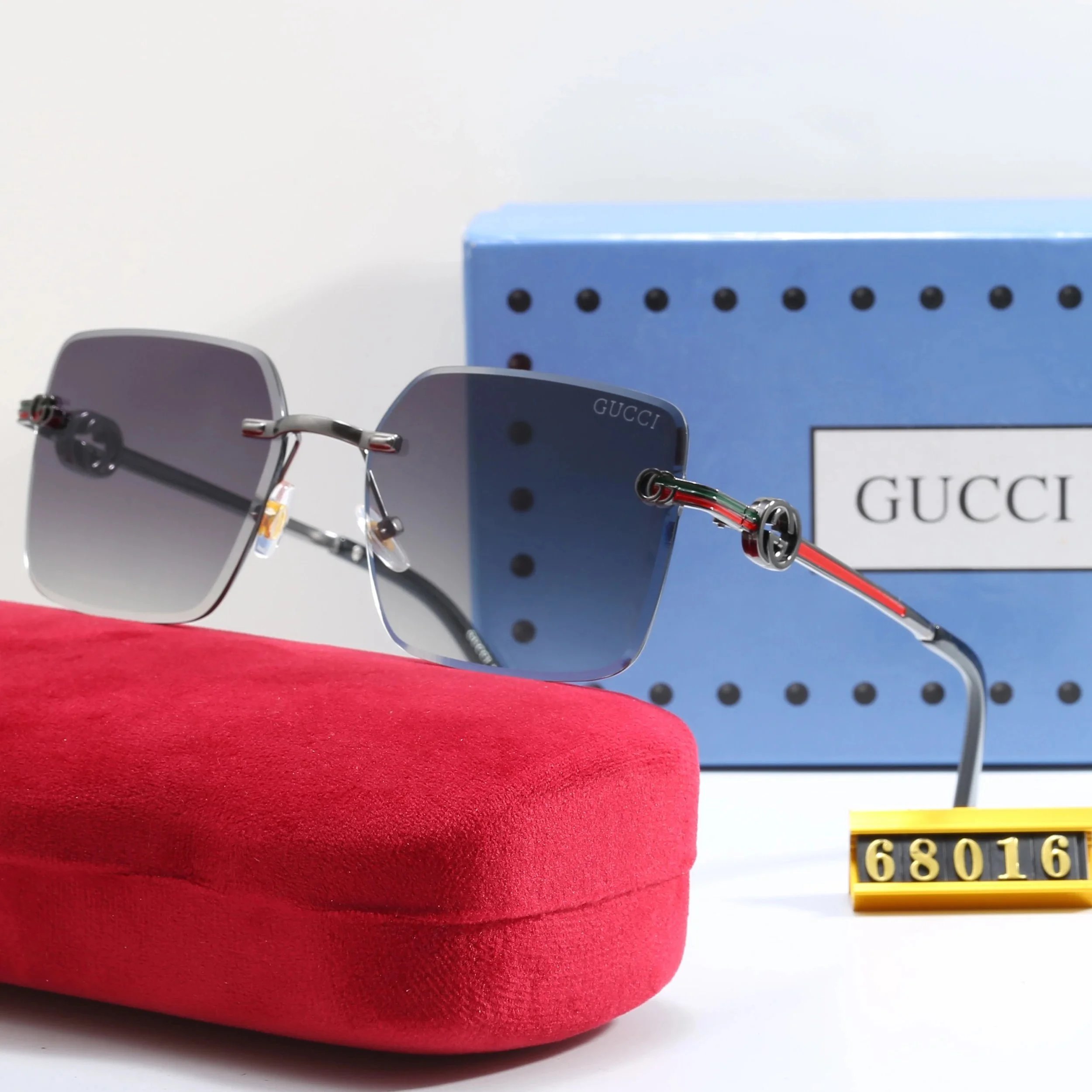Gucci GG Marmont Square Sunglasses Black Tortoiseshell - 7