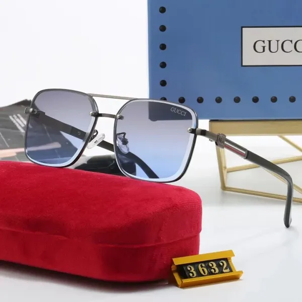 Gucci Square Aviator Gradient Blue Sunglasses - 1