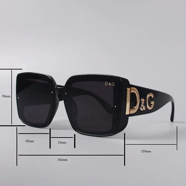 Dolce & Gabbana Eyewear Oversized square-frame sunglasses with logo temples product detail image 1