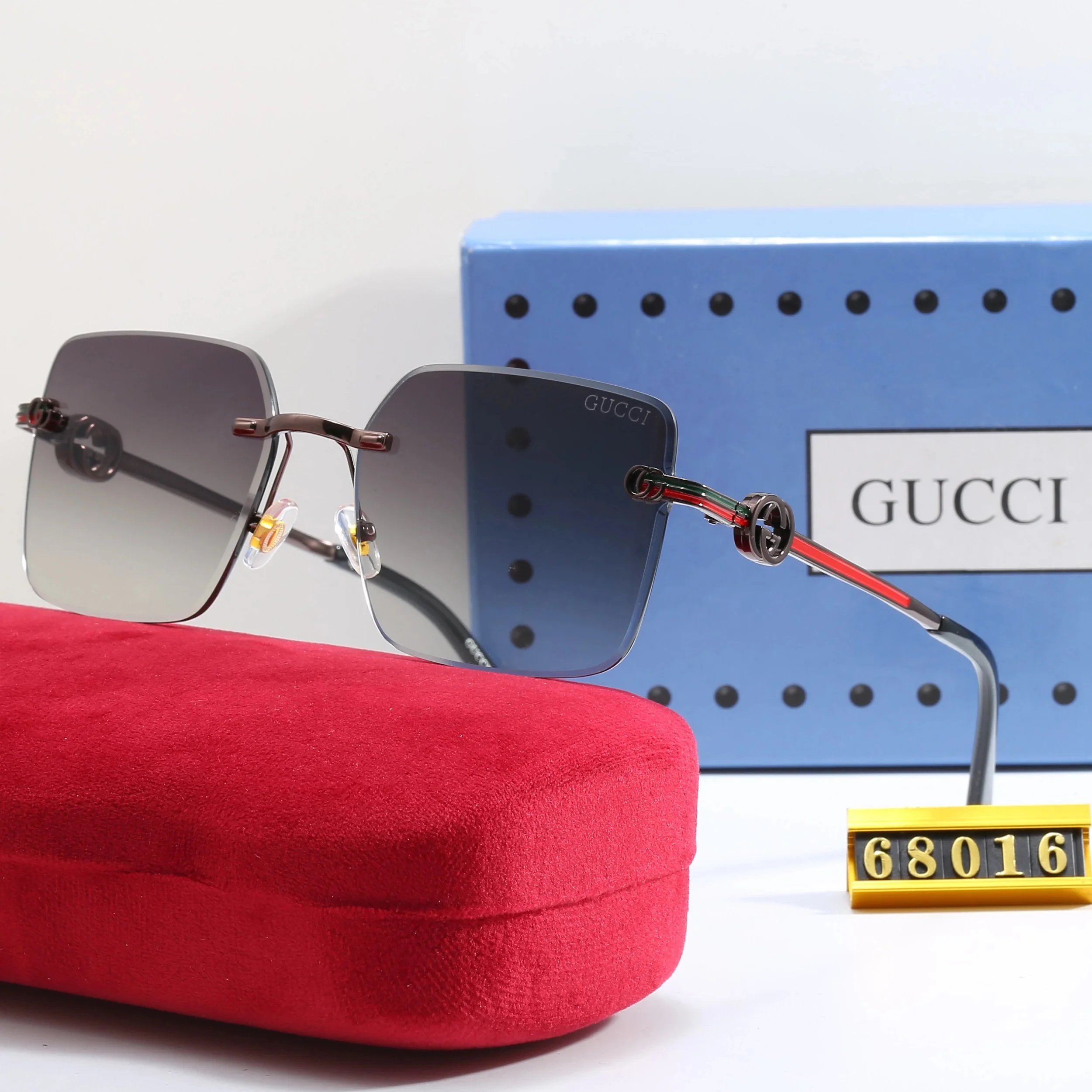 Gucci GG Marmont Square Sunglasses Black Tortoiseshell - 4
