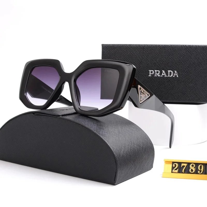 Prada Printed Acetate Oversized Sunglasses White Multicolor - 19