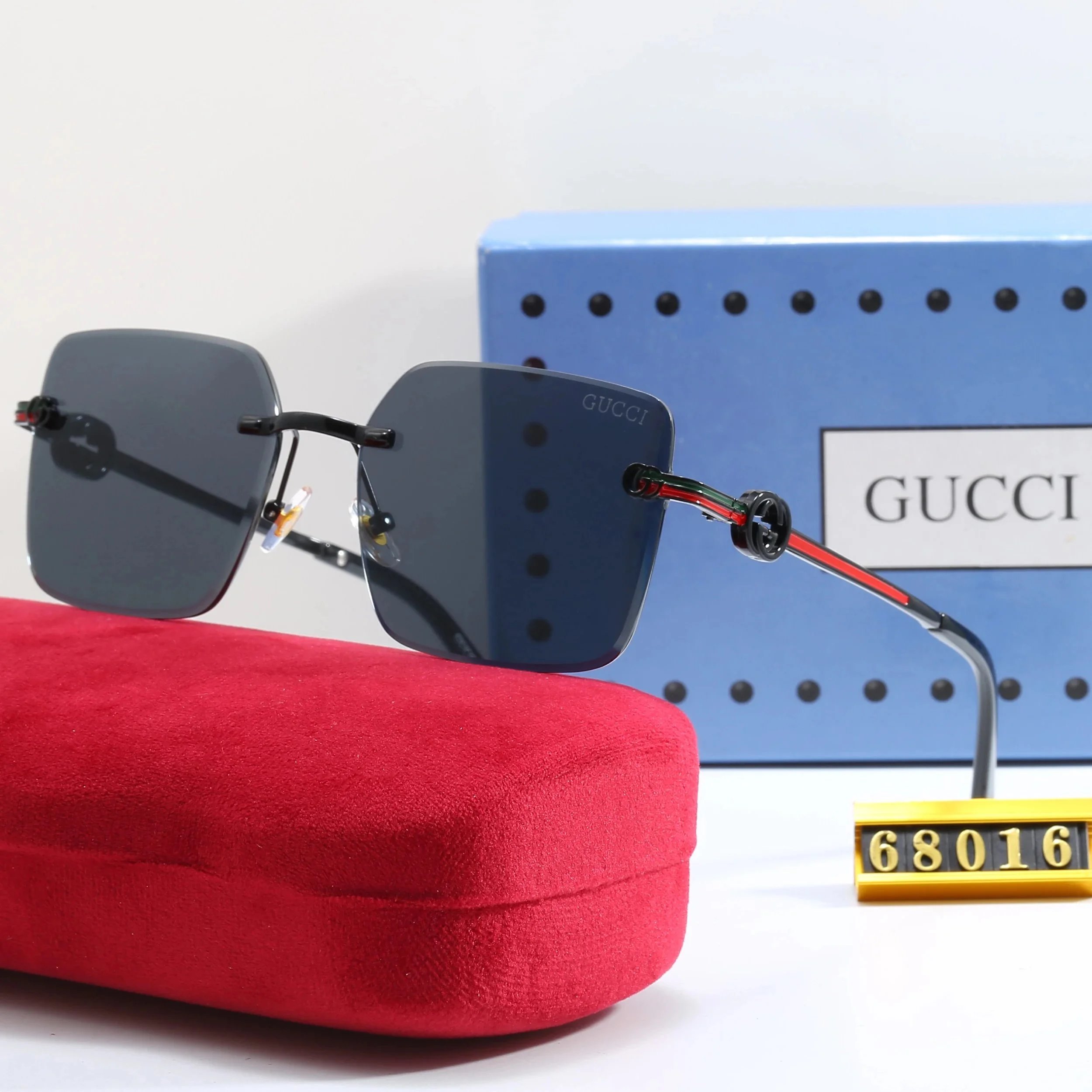 Gucci GG Marmont Square Sunglasses Black Tortoiseshell - 8