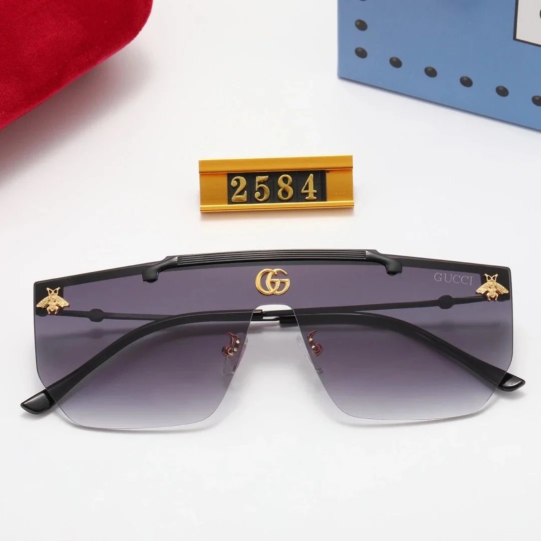 Gucci GG Marmont Aviator Sunglasses Gray Gradient with Monogram Lens Eyewear - 3