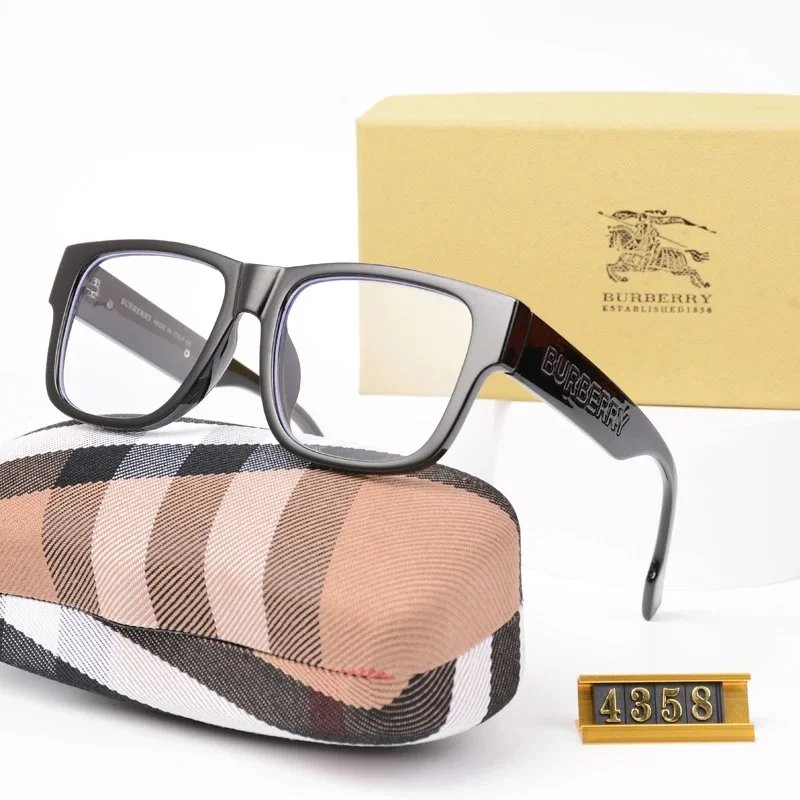 Burberry Square Frame White Sunglasses with Classic Check Case - 6