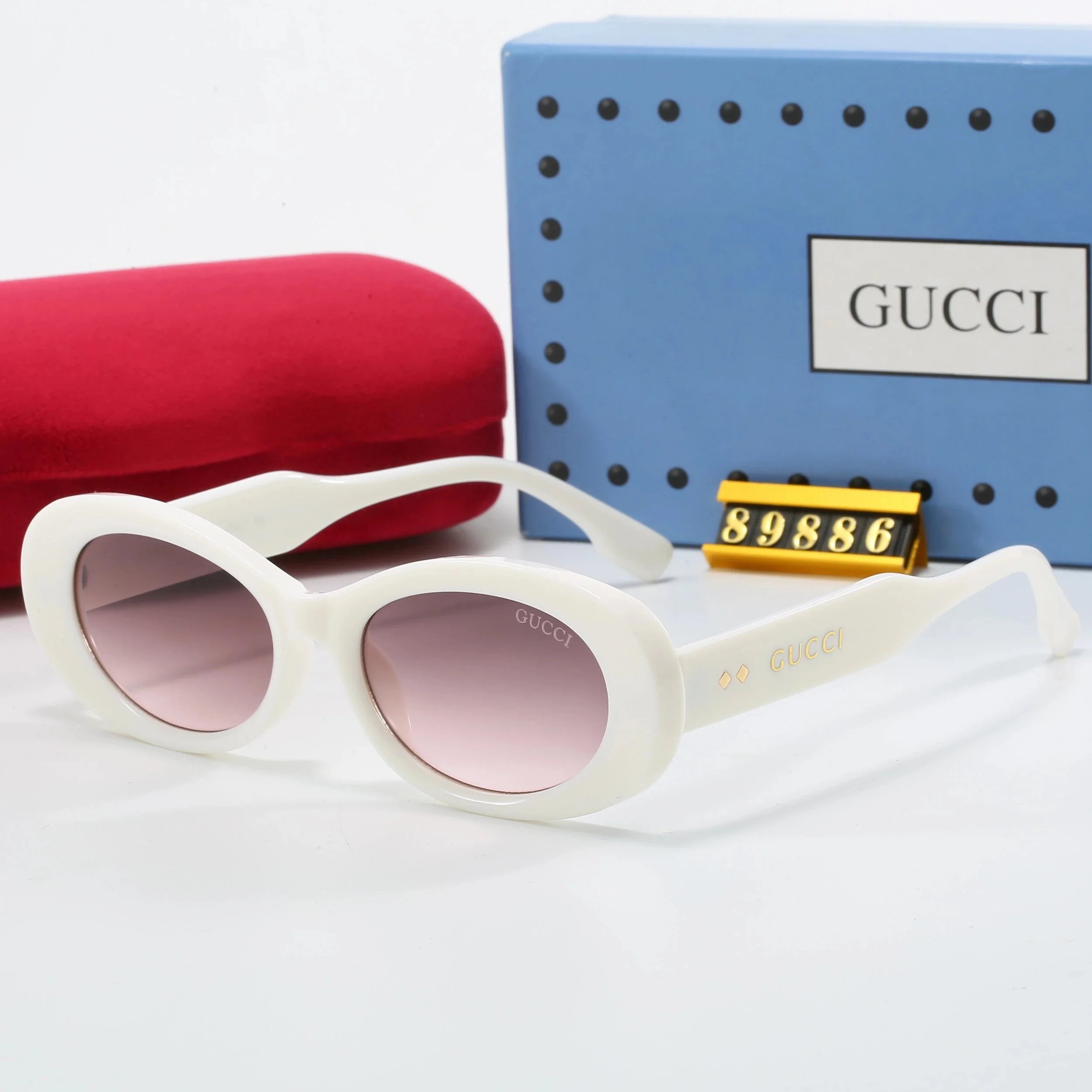 Gucci Eyewear Oversized shield sunglasses with GG monogram lenses image 10