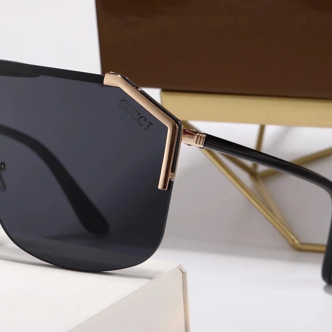 Gucci GG0941S Shield Sunglasses Red Gradient Gold Frame - 5