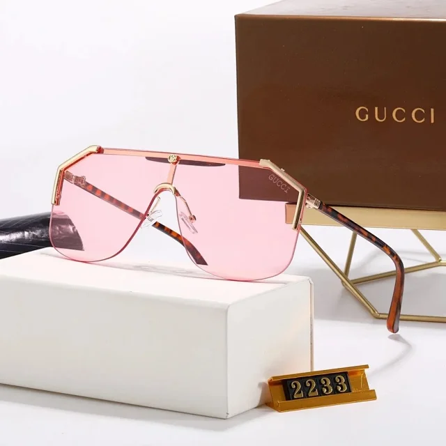 Gucci Eyewear Oversized aviator sunglasses with double-G bridge detail product detail image 7