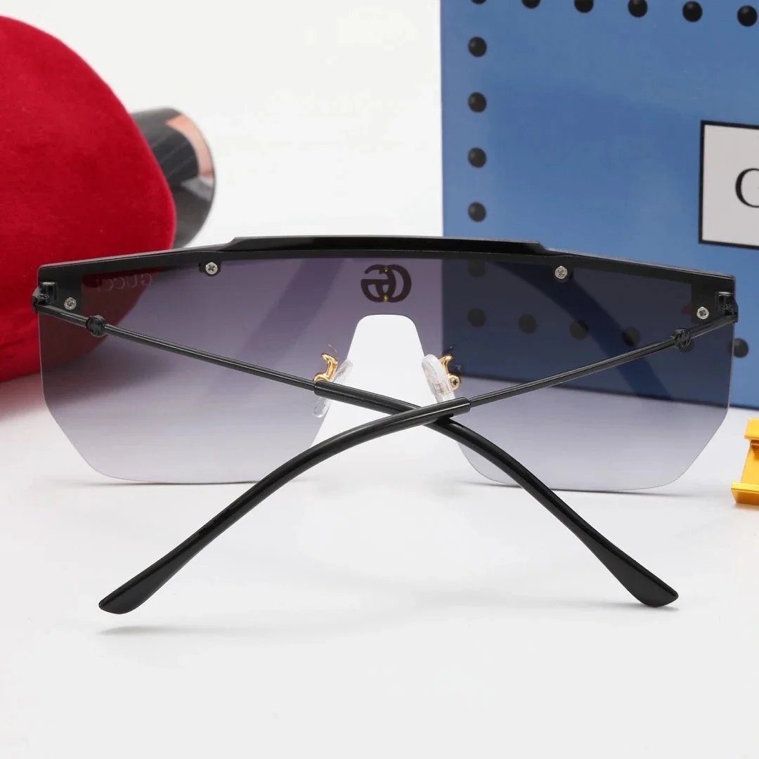 Gucci GG Marmont Aviator Sunglasses Gray Gradient with Monogram Lens Eyewear - 4