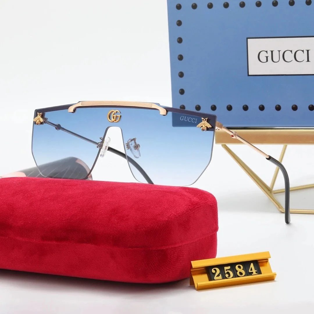 Gucci GG Marmont Aviator Sunglasses Gray Gradient with Monogram Lens Eyewear - 10