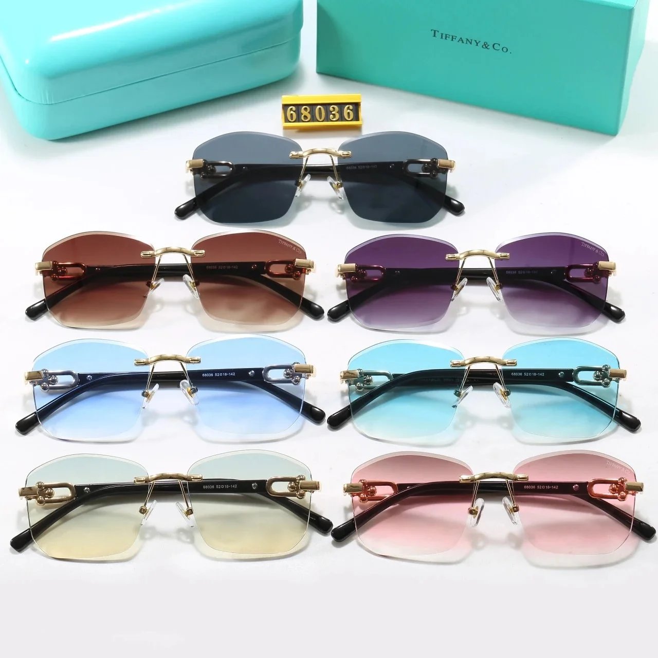 Tiffany & Co. HardWear Rimless Gradient Brown Sunglasses - 2