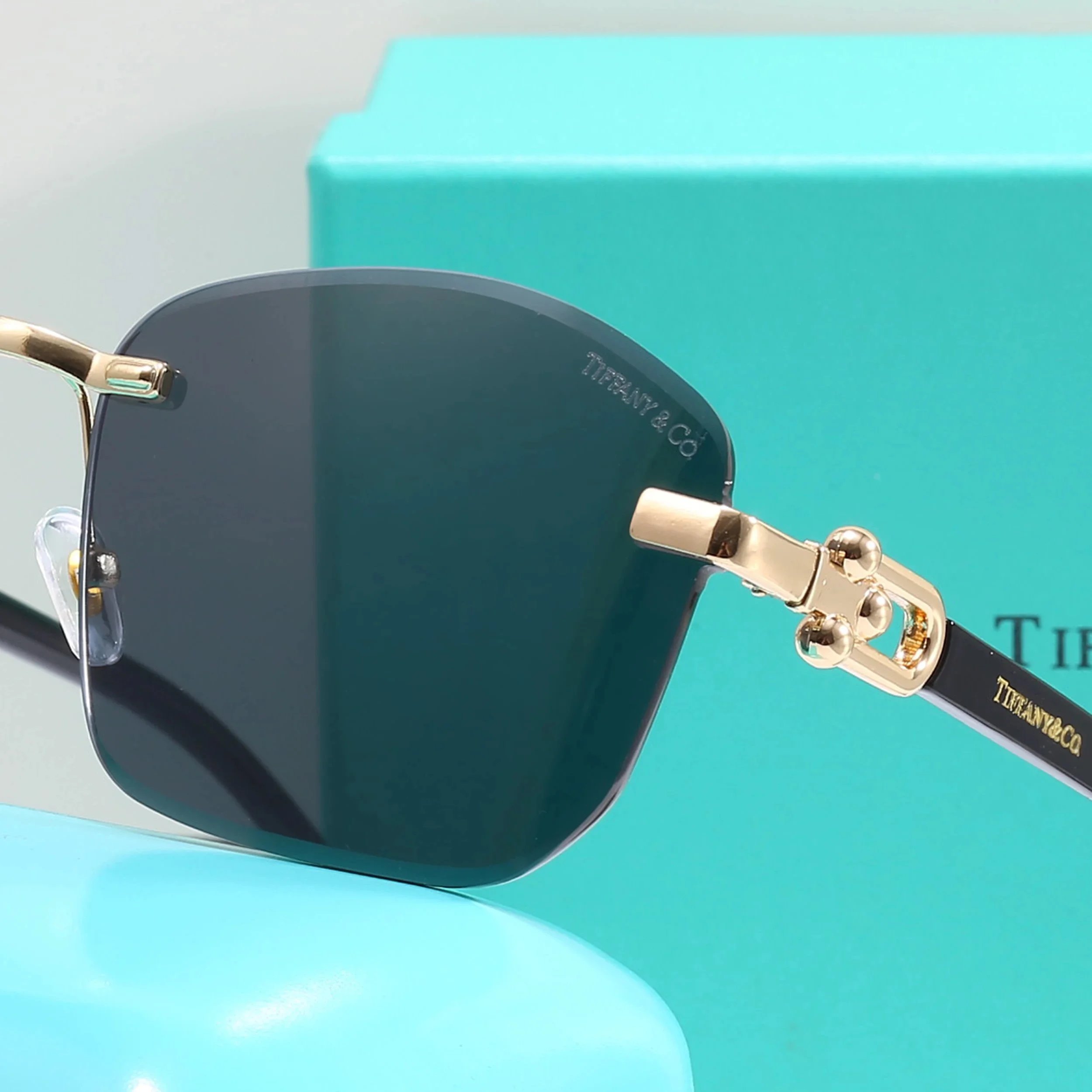 Tiffany & Co. HardWear Rimless Gradient Brown Sunglasses - 3