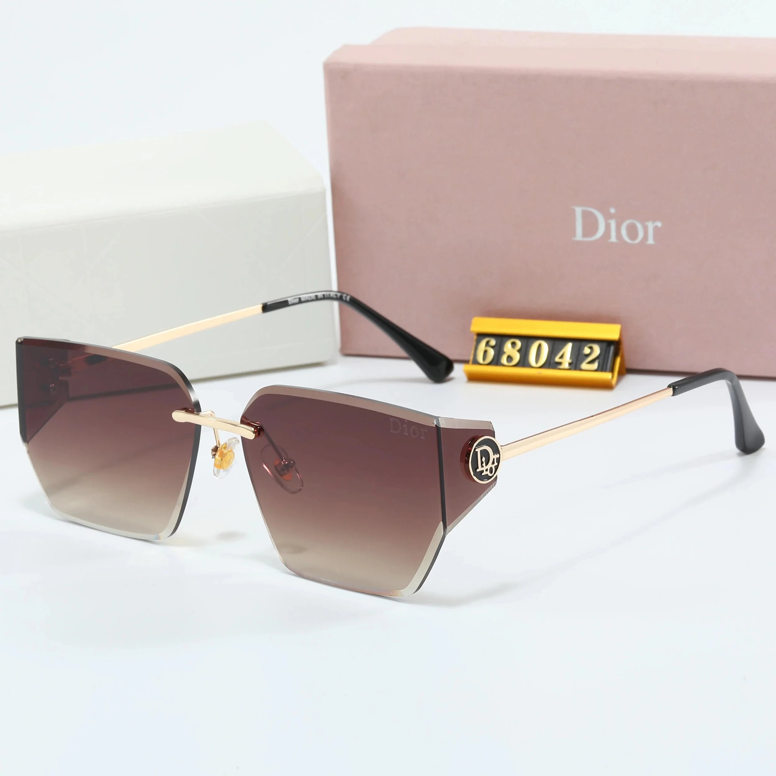 Dior CD Icon Rimless Sunglasses Purple Gradient - 7