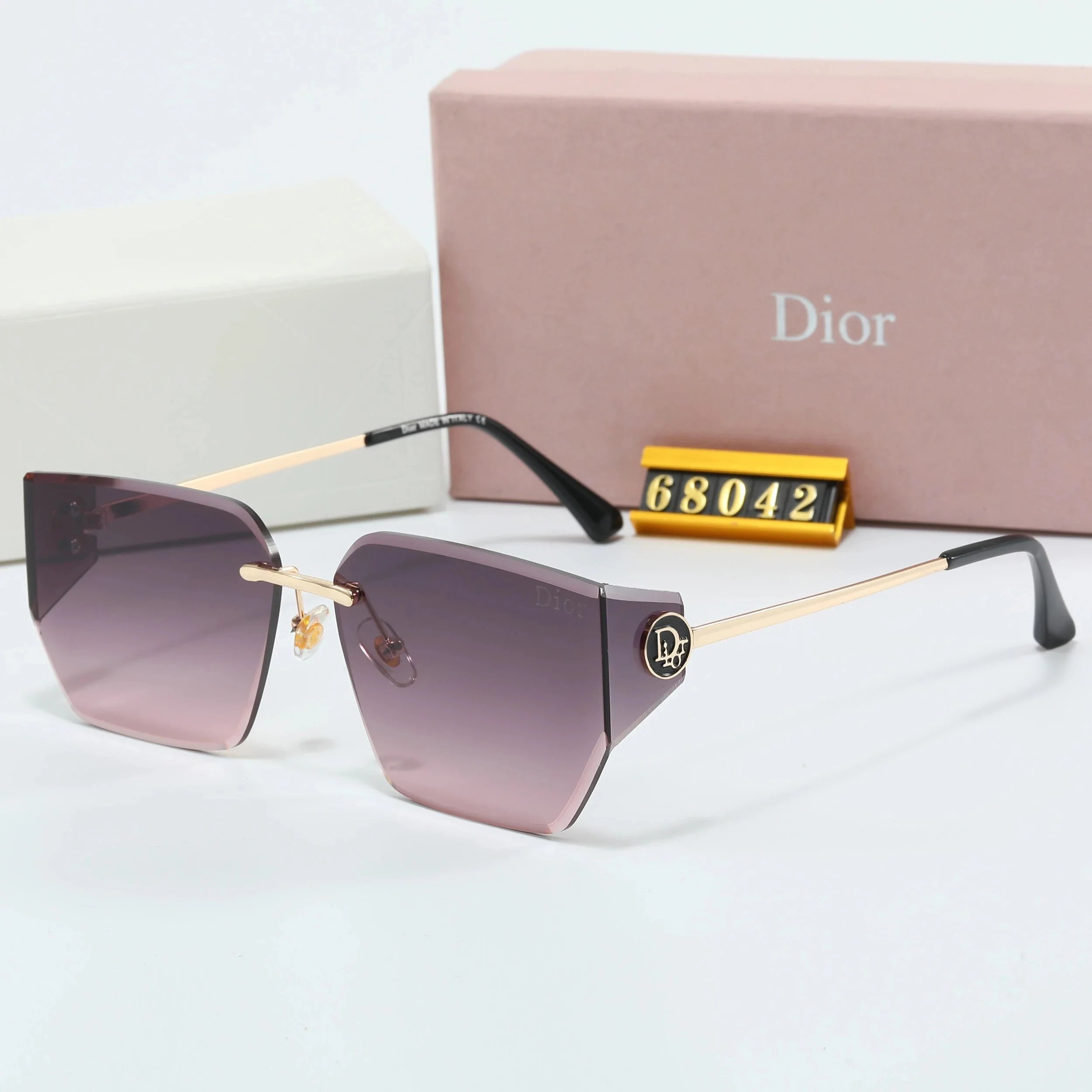 Dior CD Icon Rimless Sunglasses Purple Gradient - 9