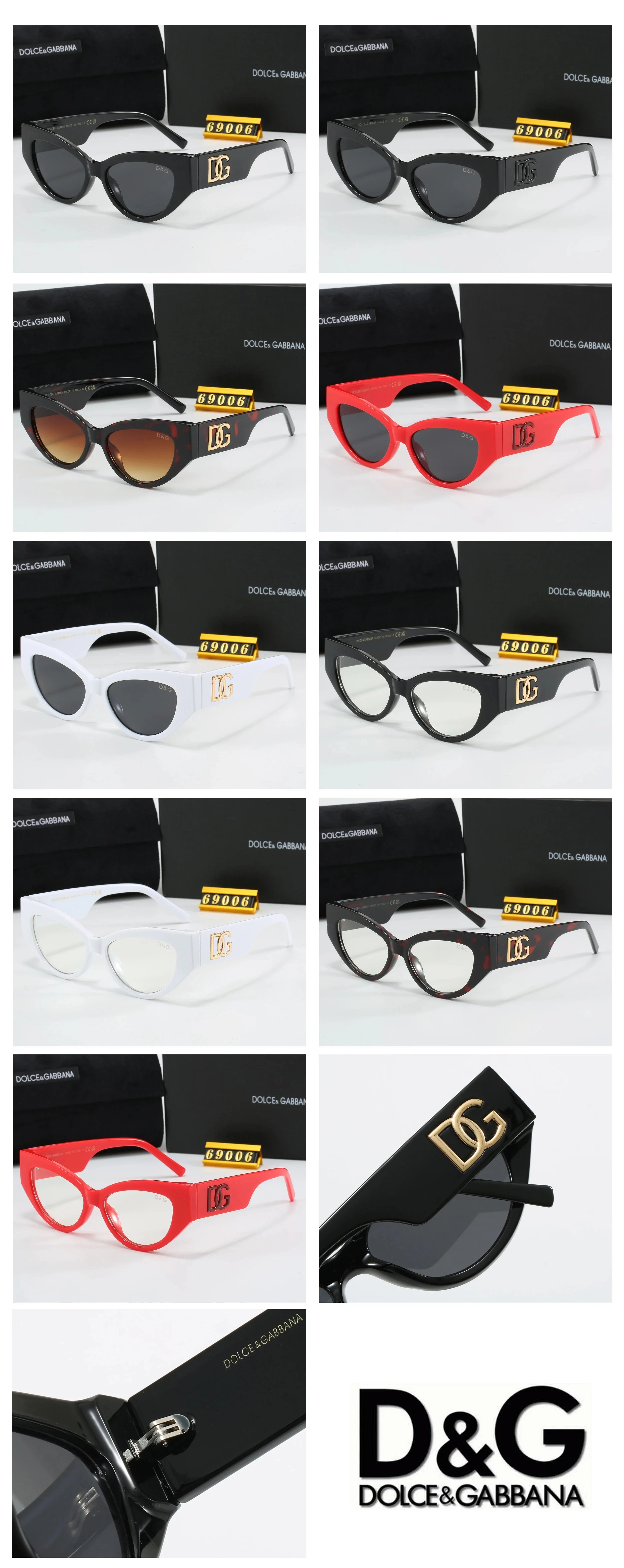 Dolce & Gabbana DG Logo White Cat-Eye Optical Glasses - 3