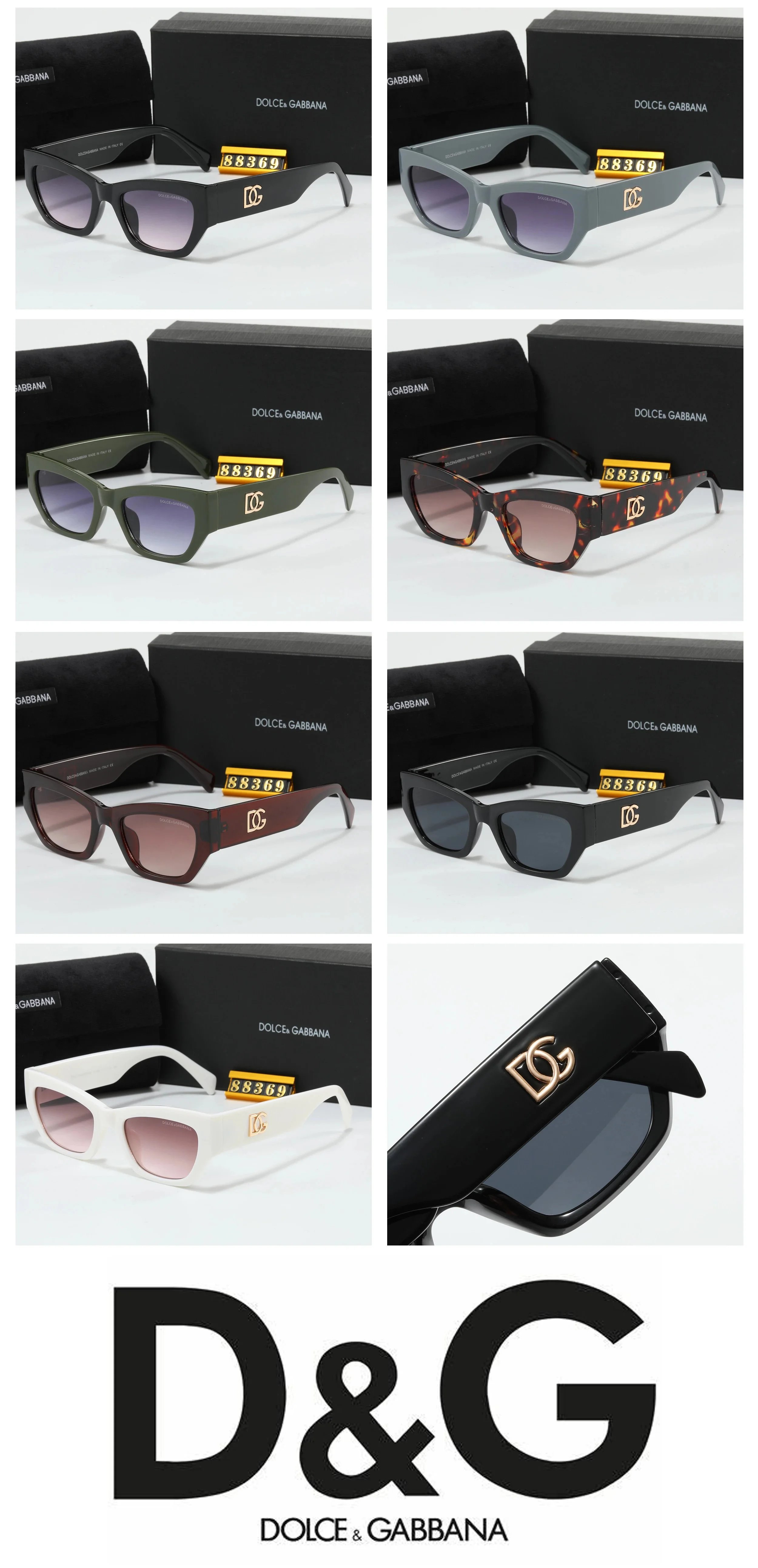 Dolce & Gabbana DG Logo Black Gradient Lens Sunglasses - 2