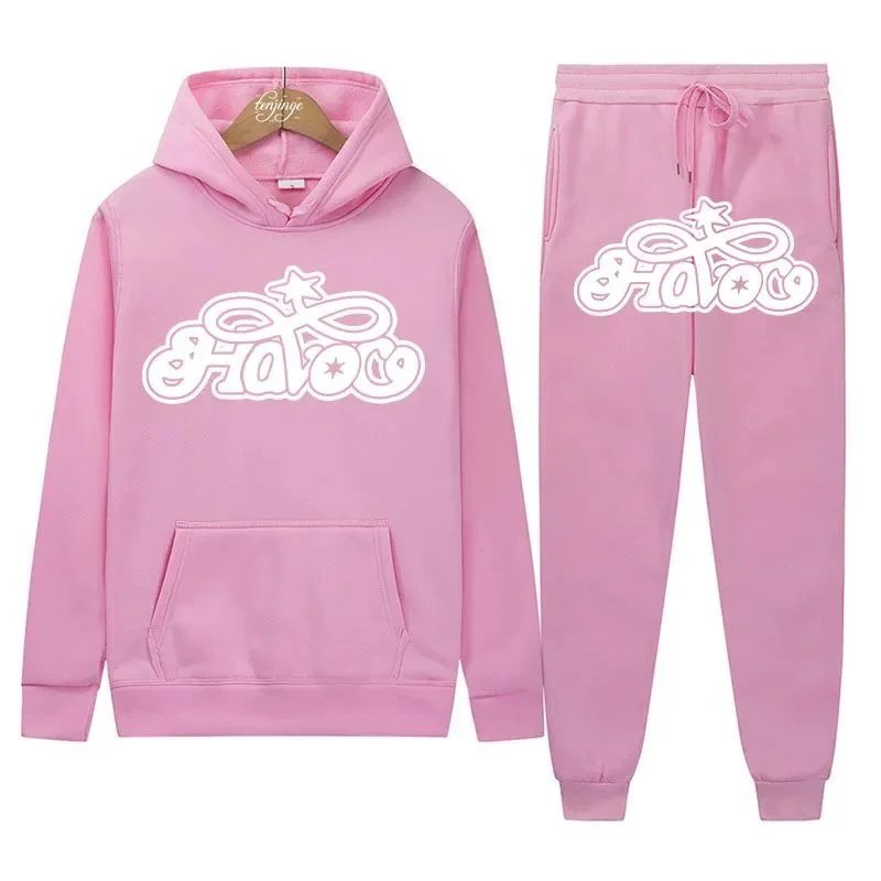 Design HAVOC Graphic Hoodie and Sweatpants Set Yellow - 13