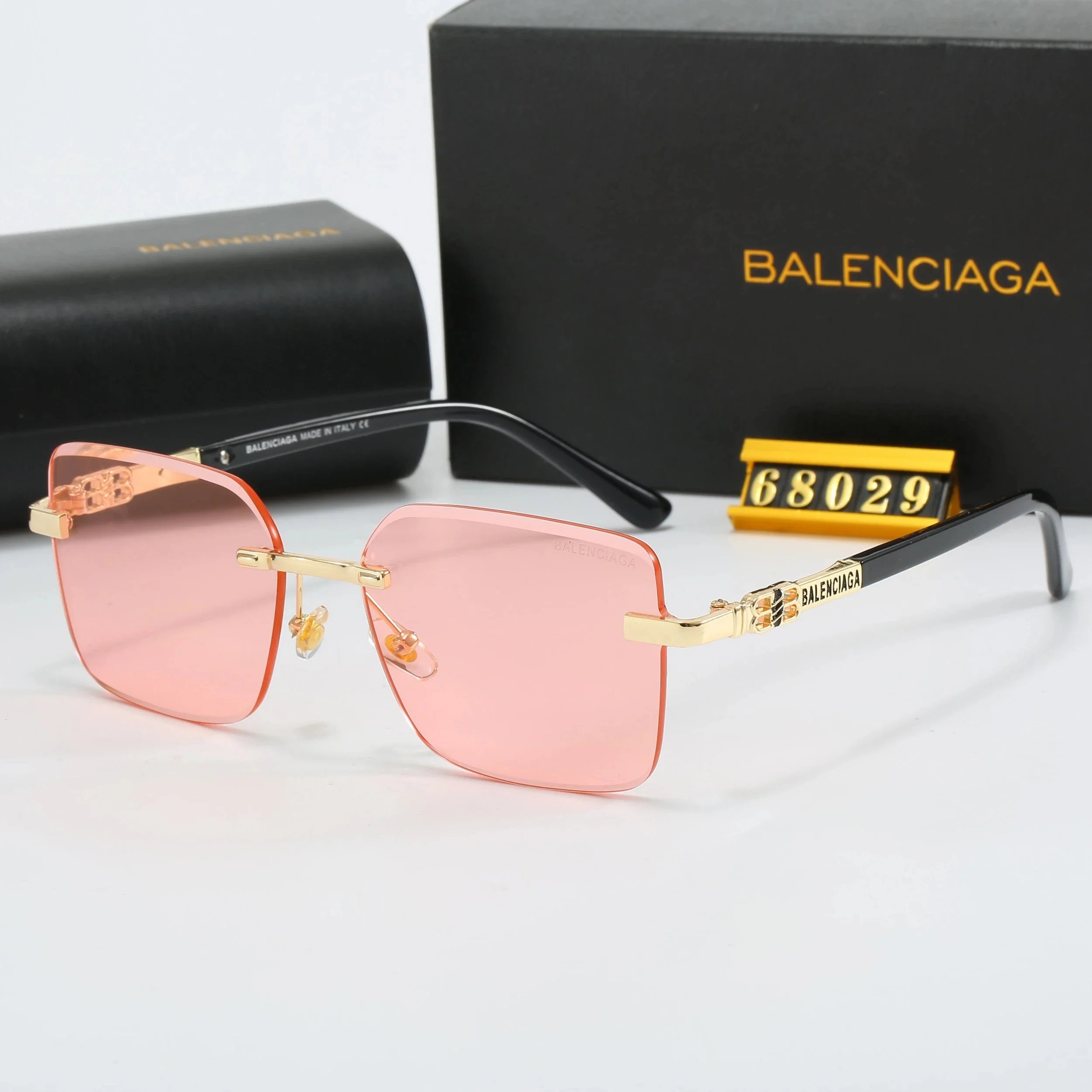 Balenciaga Rimless Gradient Purple Sunglasses - 5