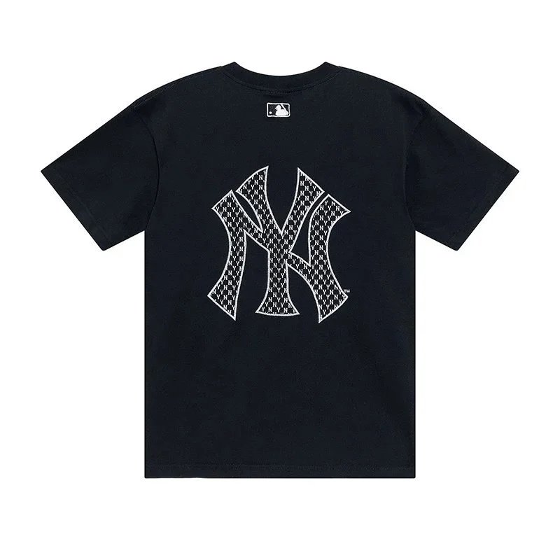 MLB New York Yankees All-Over Logo Black T-Shirt - 7