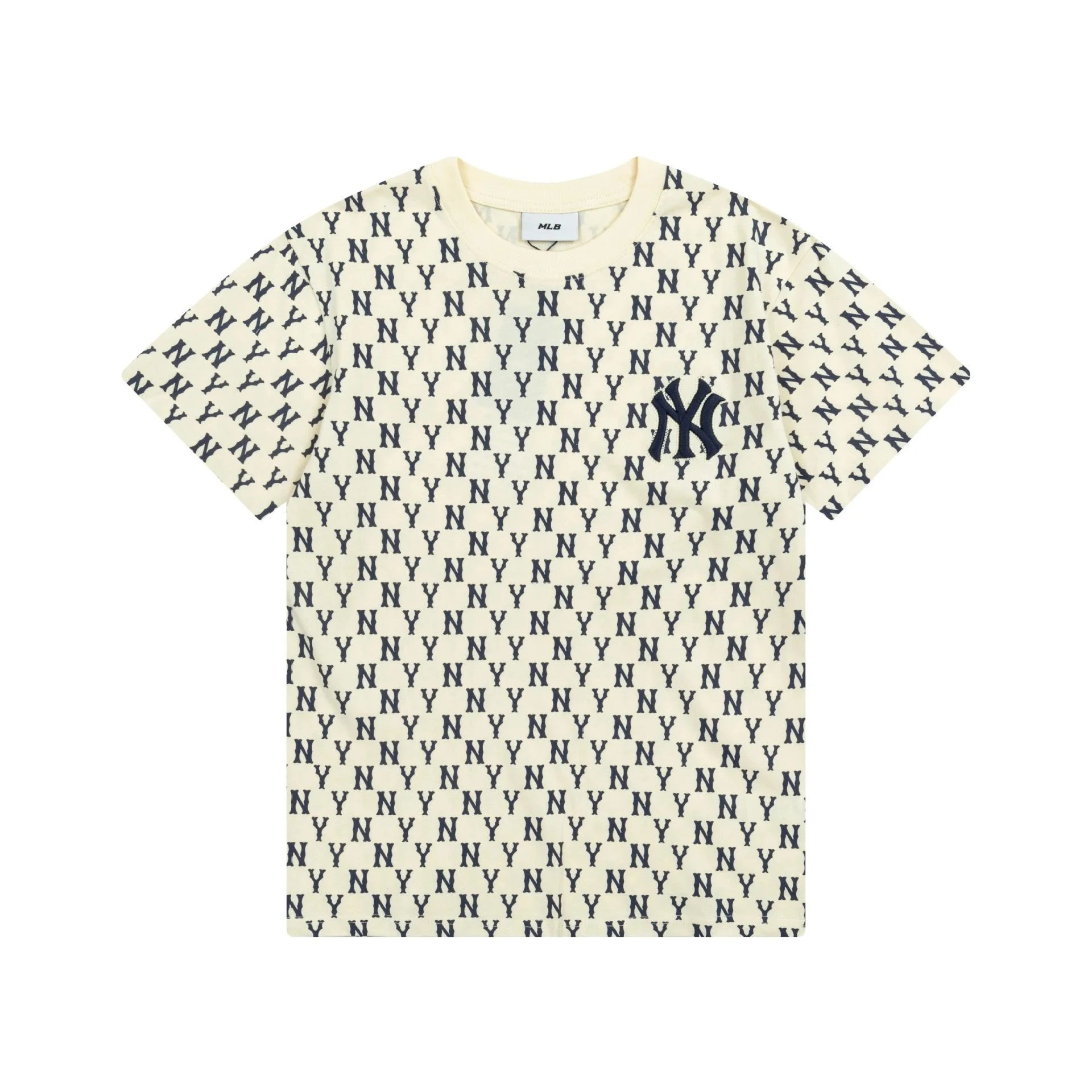 MLB New York Yankees All-Over Logo Black T-Shirt - 10