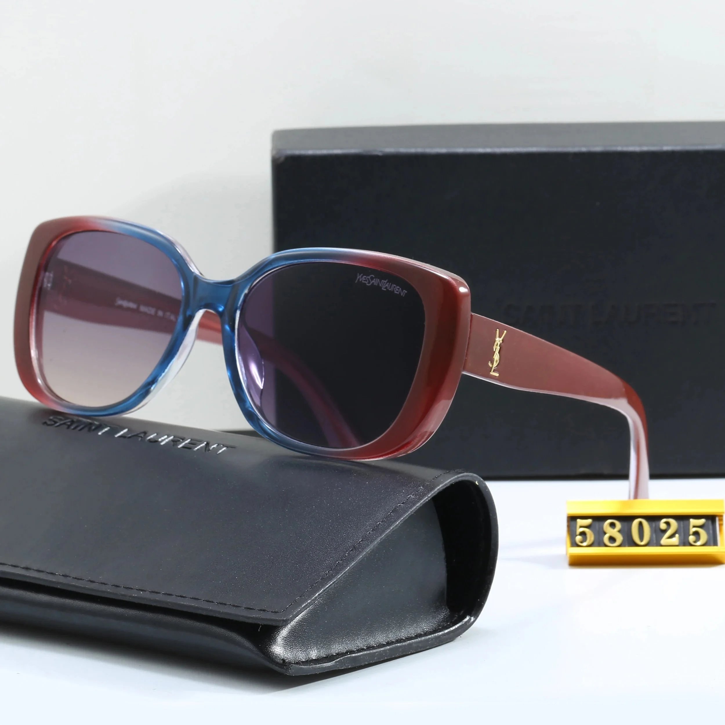 Saint Laurent Square Tortoiseshell Sunglasses - 8