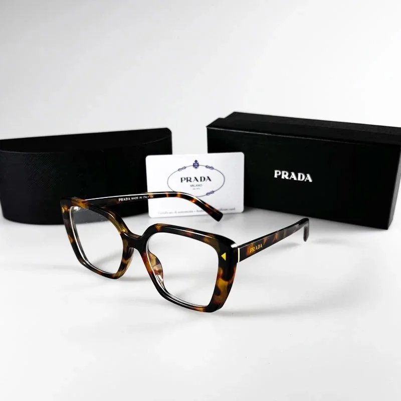 Prada Printed Acetate Oversized Sunglasses White Multicolor - 2