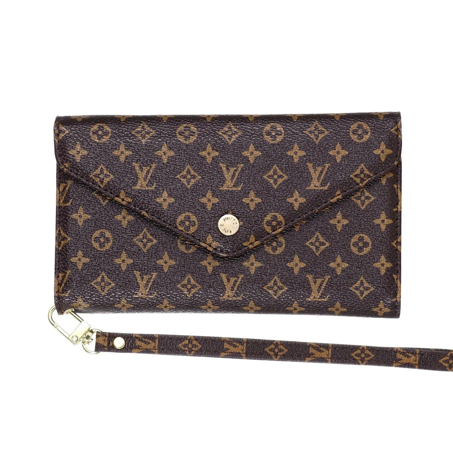 Prada Wallets & Card Holders Envelope-Flap Wristlet Phone Pouch — 16