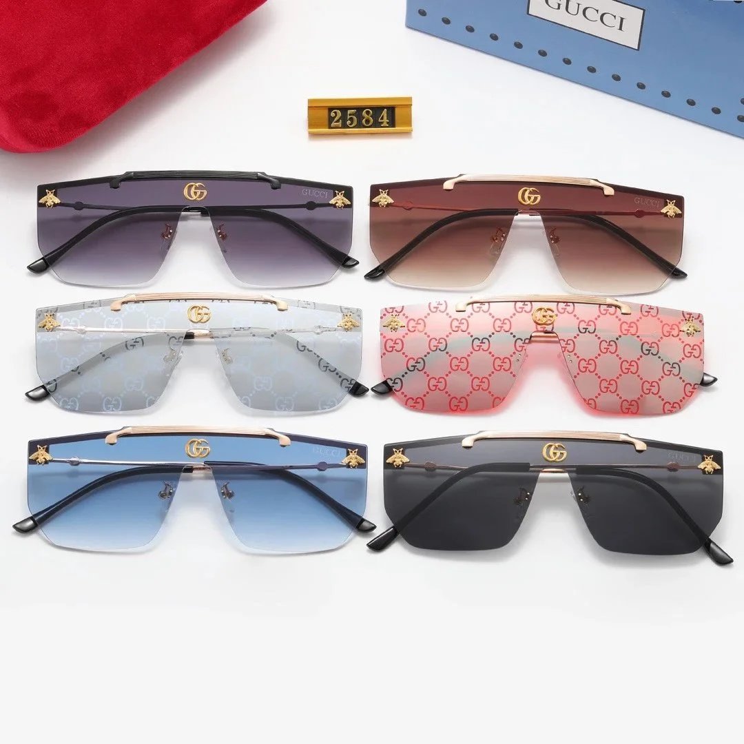 Gucci GG Marmont Aviator Sunglasses Gray Gradient with Monogram Lens Eyewear - 2