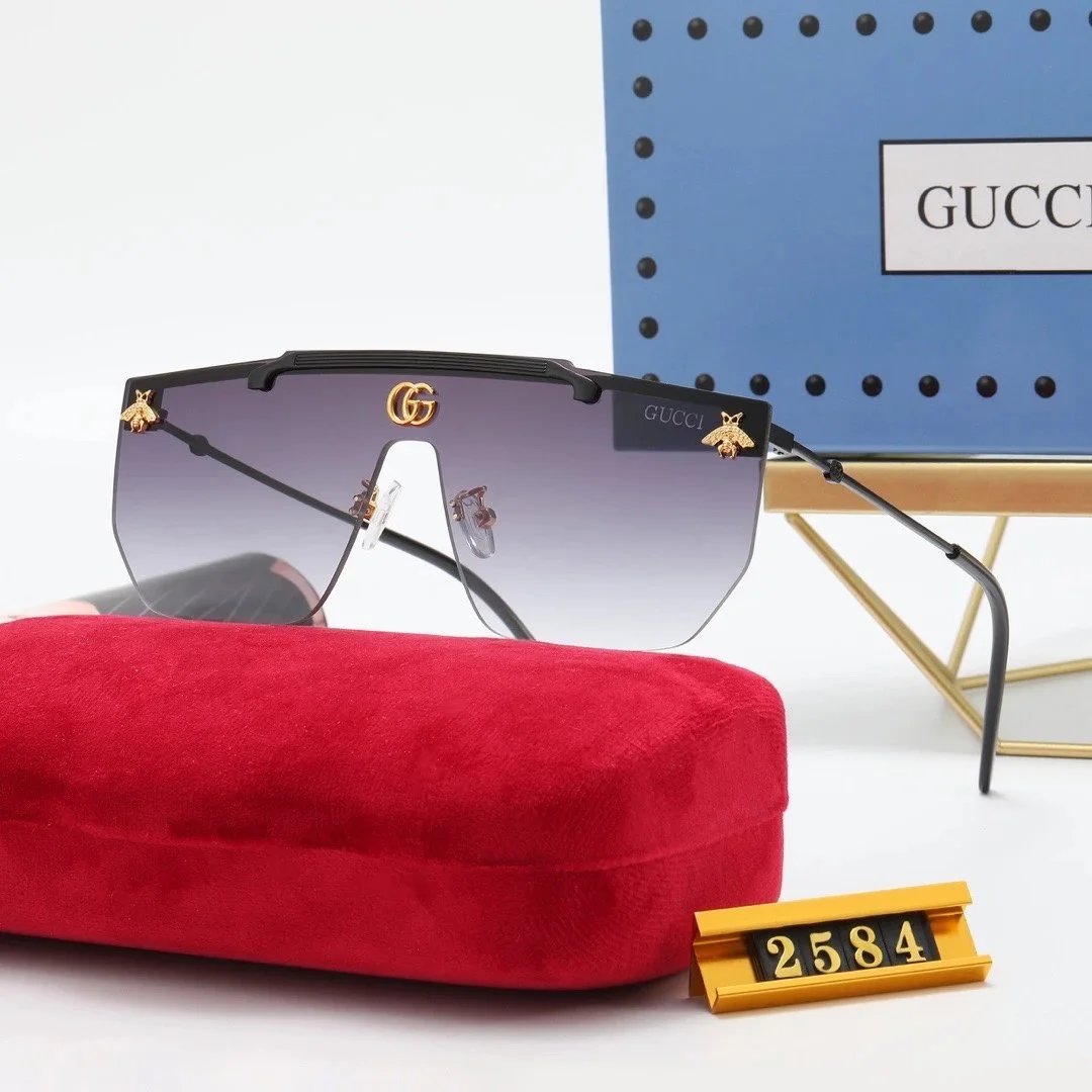Gucci GG Marmont Aviator Sunglasses Gray Gradient with Monogram Lens Eyewear - 8