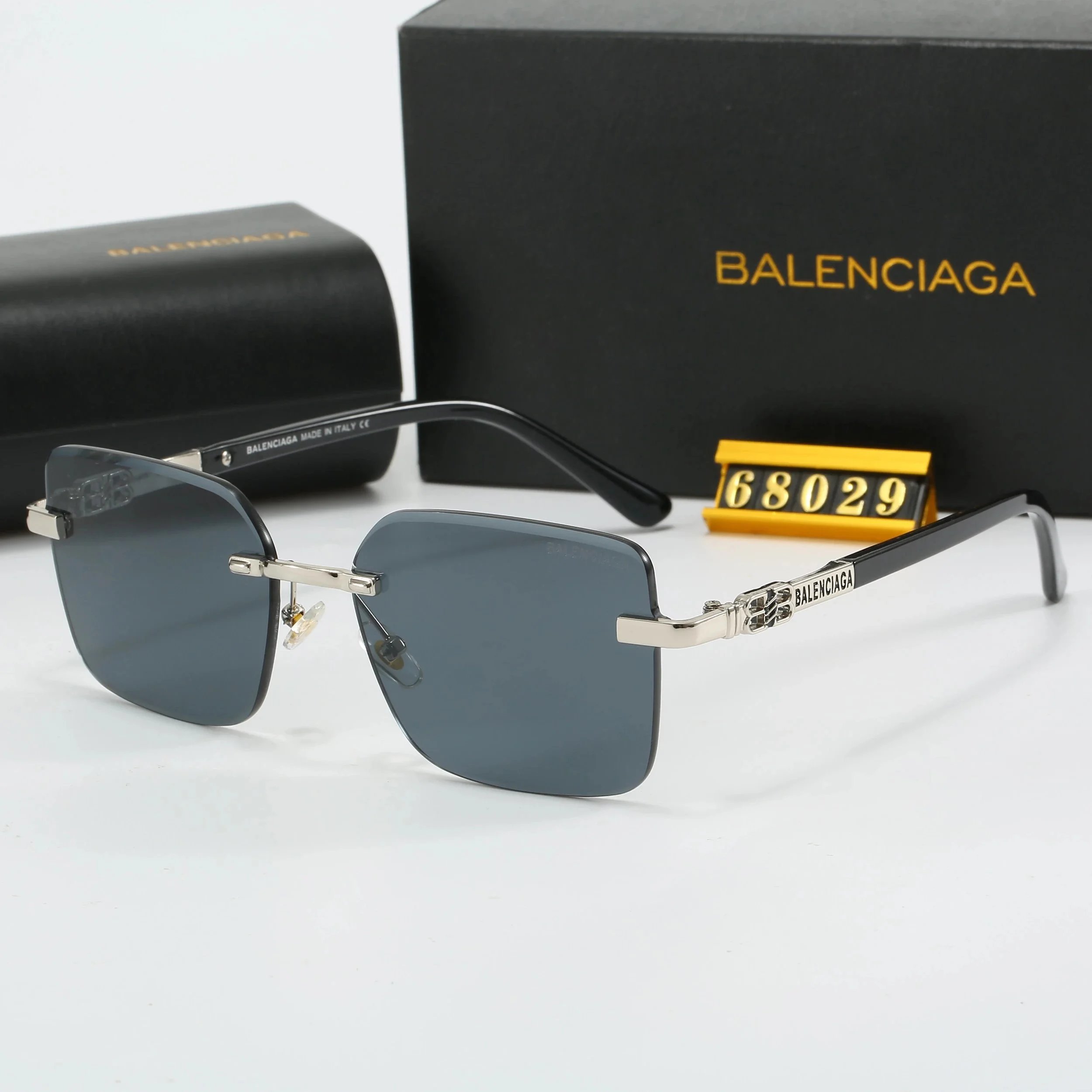 Balenciaga Rimless Gradient Purple Sunglasses - 6