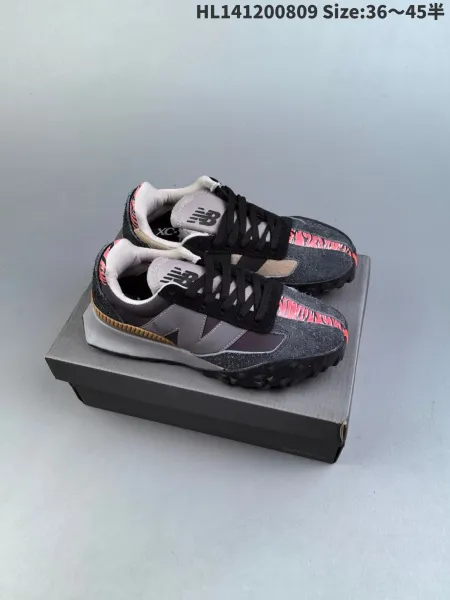 New Balance XC-72 Grey Black Pink Tiger Print Sneakers - 1