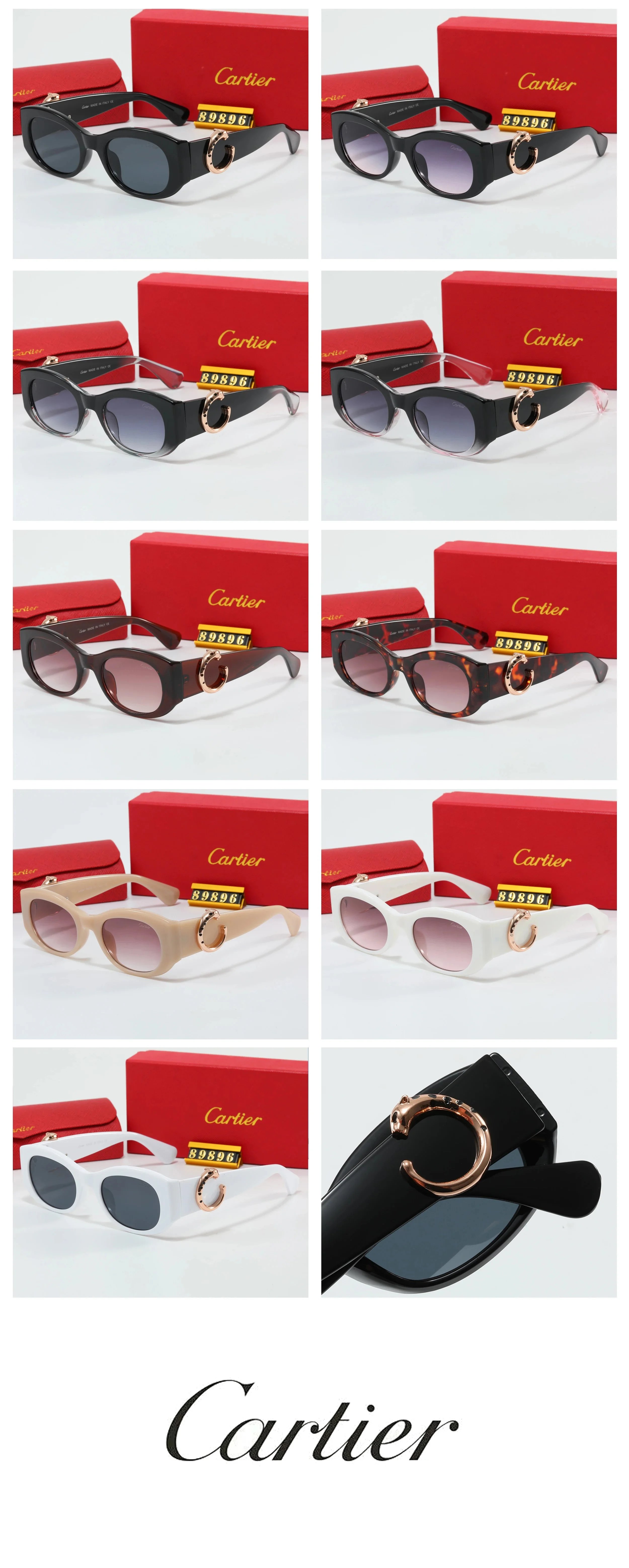 Design Rimless Square Sunglasses with Gold Accents Black - 2