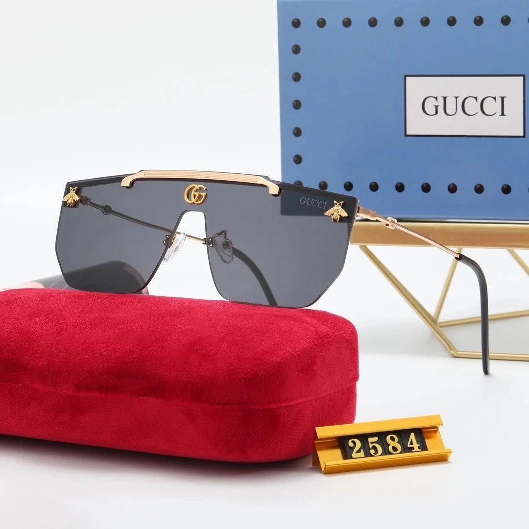 Gucci GG Marmont Aviator Sunglasses Gray Gradient with Monogram Lens Eyewear - 7
