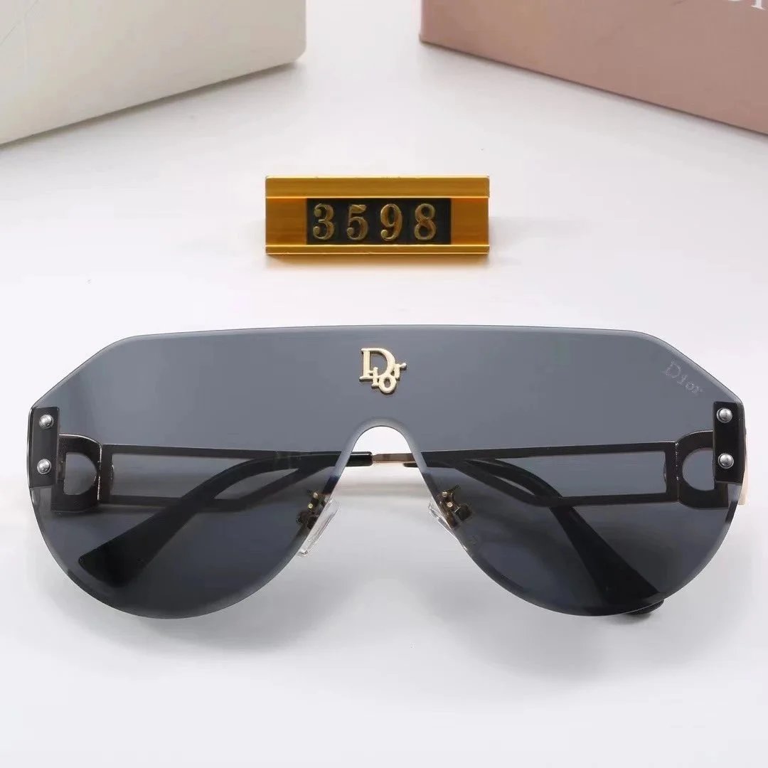 Dior Square Rimless Sunglasses Gray Gold - 6