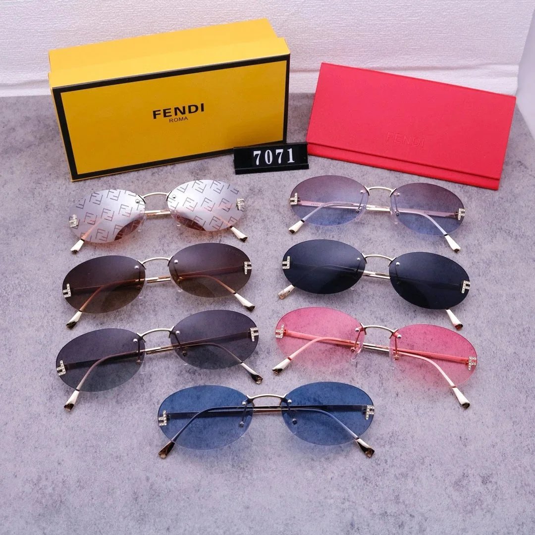 Fendi Square Frame Yellow Lens Sunglasses - 2