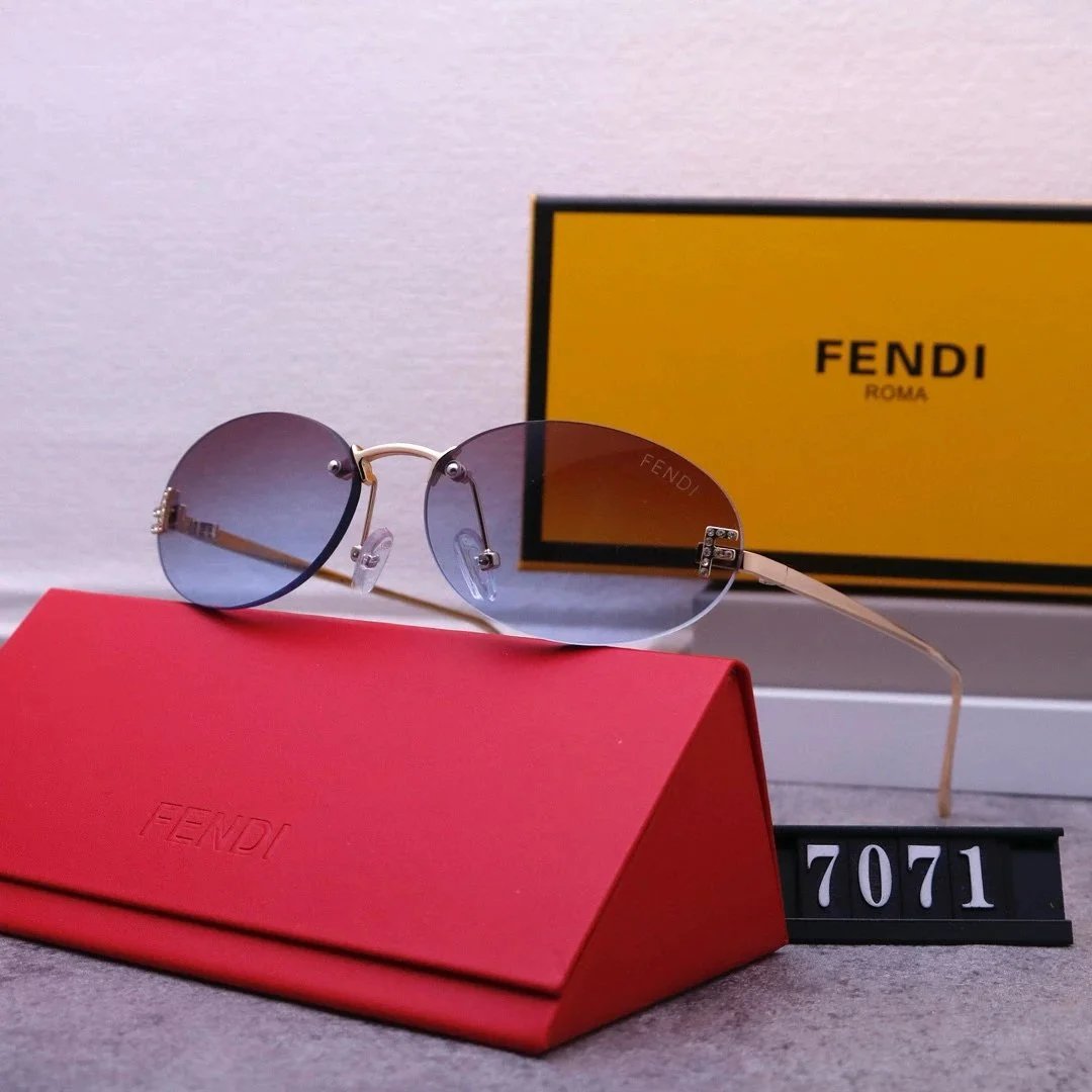Fendi Square Frame Yellow Lens Sunglasses - 9