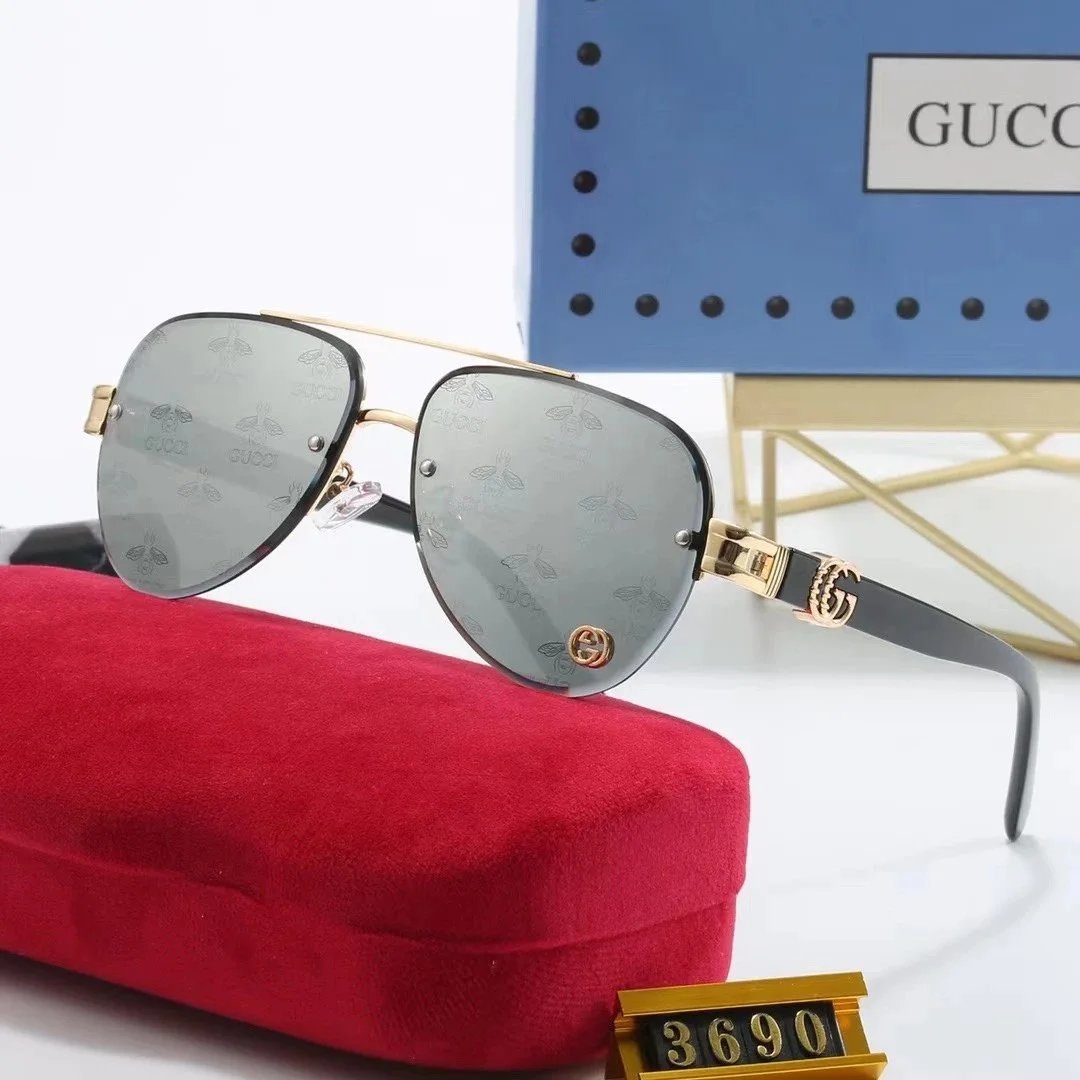 Gucci GG Marmont Square Sunglasses Gray Gradient - 7