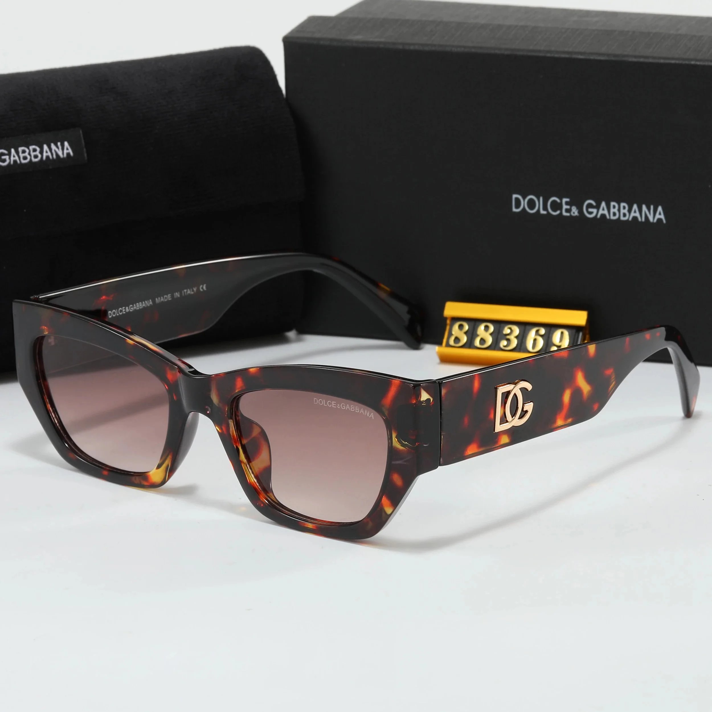 Dolce & Gabbana DG Logo Black Gradient Lens Sunglasses - 6
