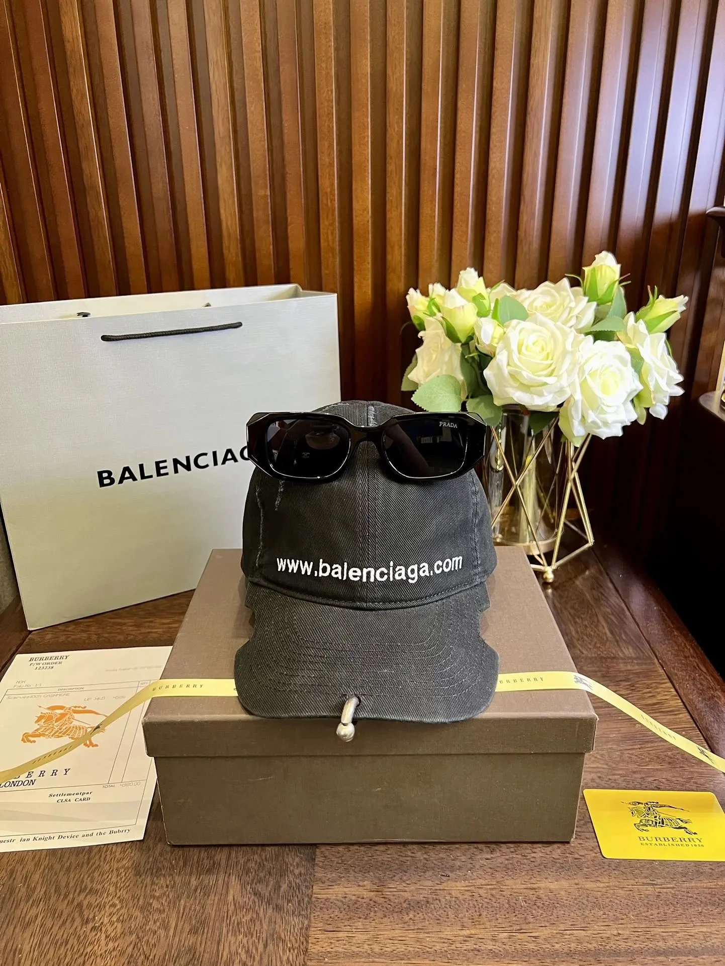 Celine Triomphe Logo Baseball Cap Beige with Sunglasses - 11