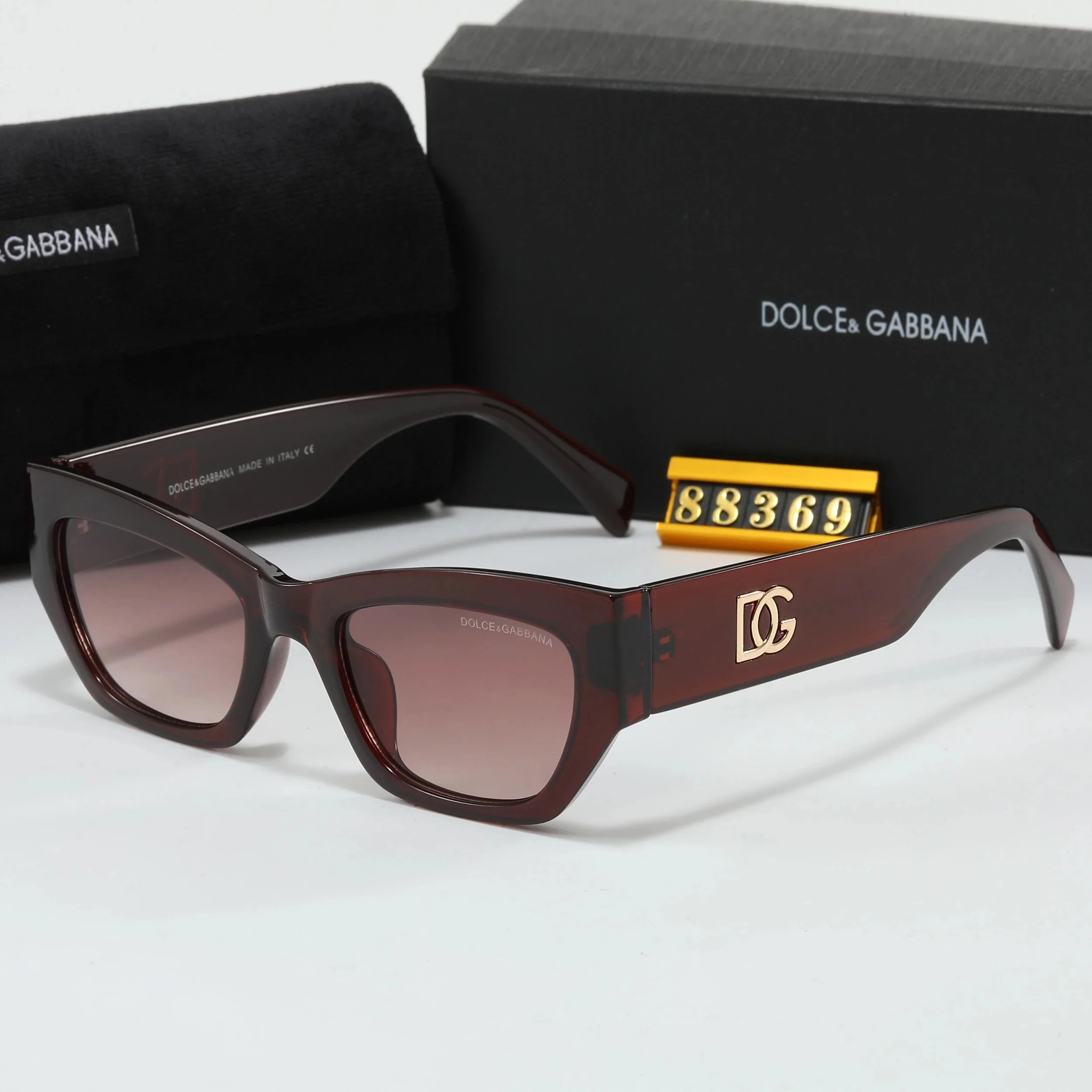 Dolce & Gabbana DG Logo Black Gradient Lens Sunglasses - 5
