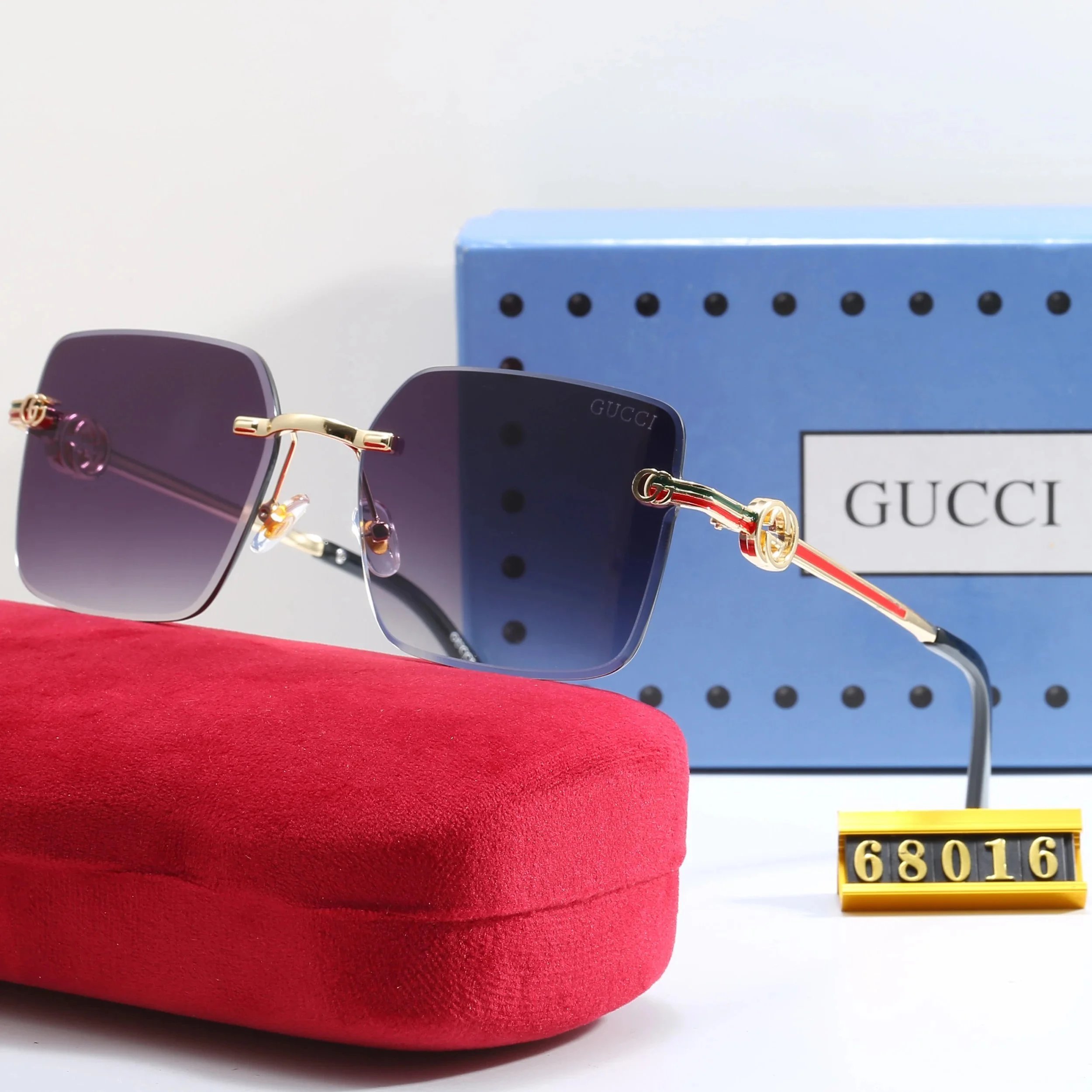 Gucci GG Marmont Square Sunglasses Black Tortoiseshell - 6