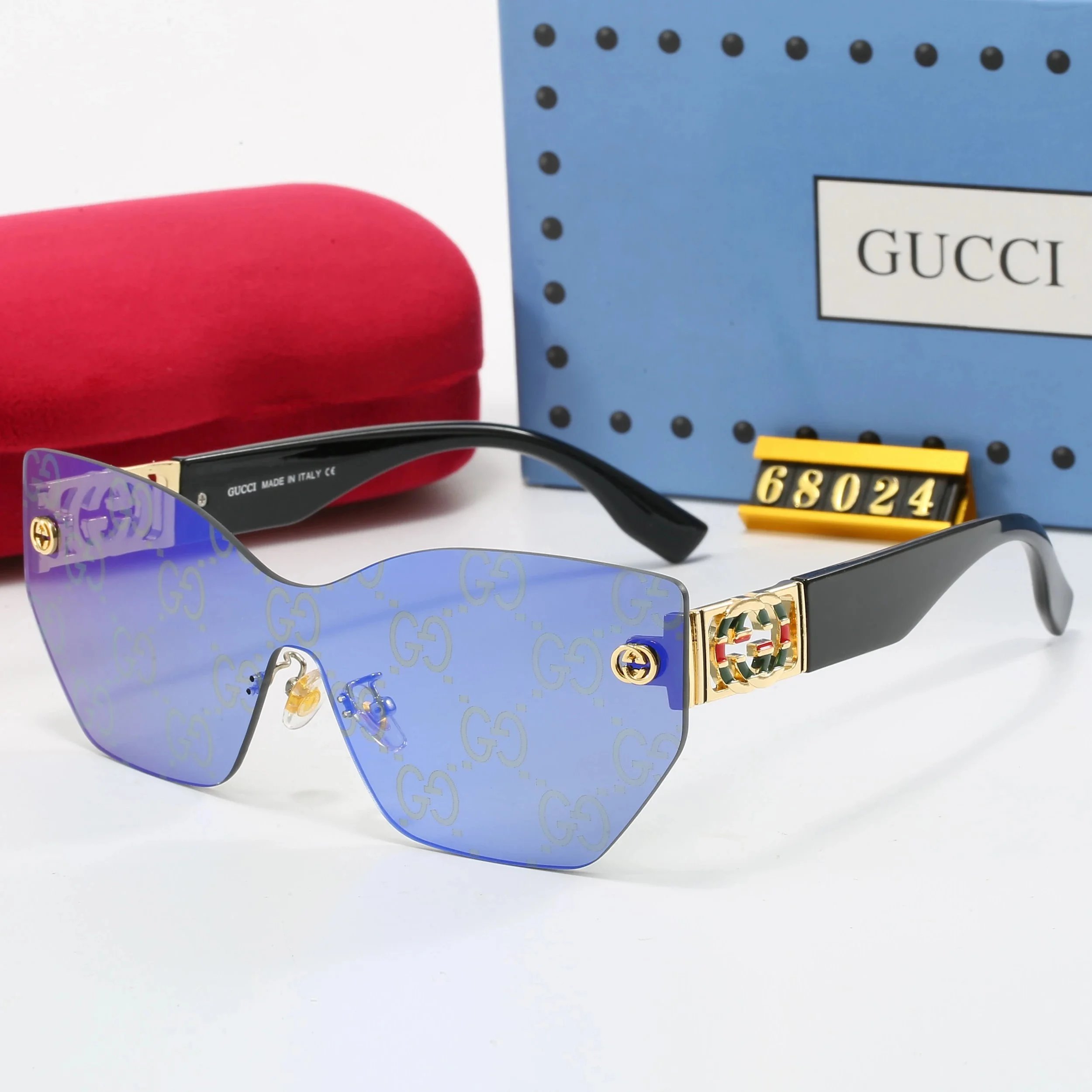 Gucci Eyewear Oversized shield sunglasses with GG monogram lenses image 5