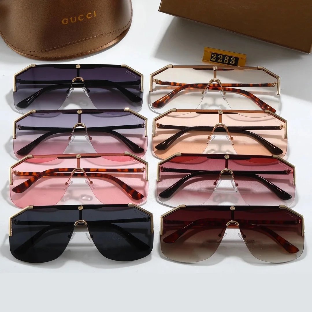 Gucci GG0941S Shield Sunglasses Red Gradient Gold Frame - 2