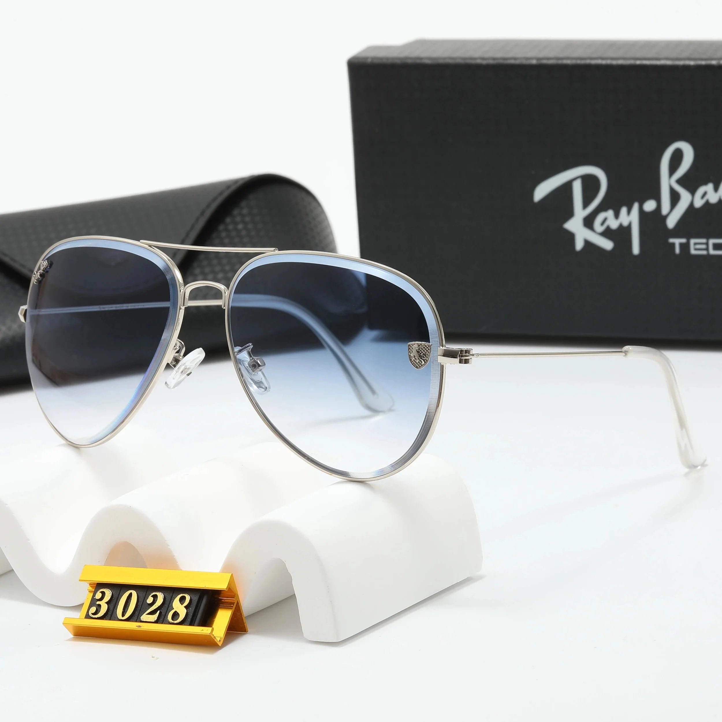 Ray-Ban Aviator Gradient Pink-Gold Sunglasses - 8