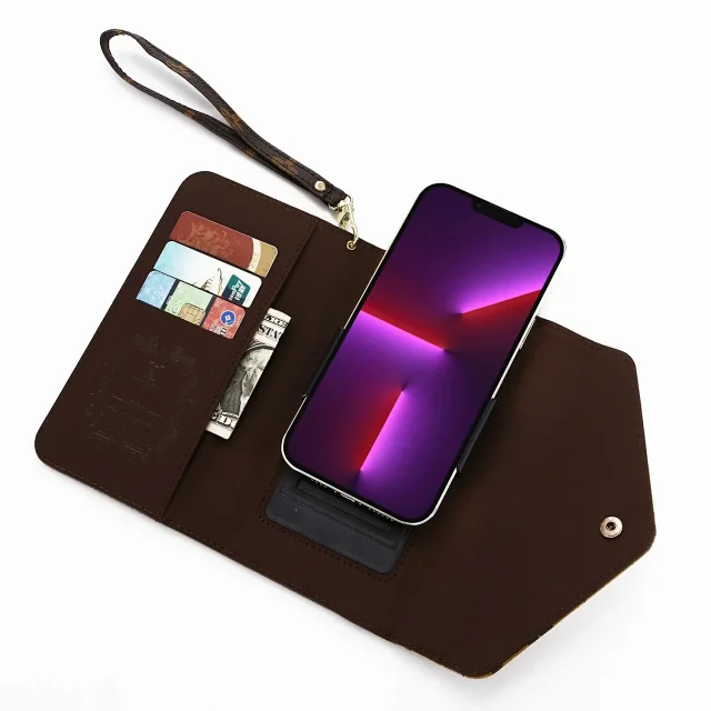 Prada Wallets & Card Holders Envelope-Flap Wristlet Phone Pouch product detail image 7