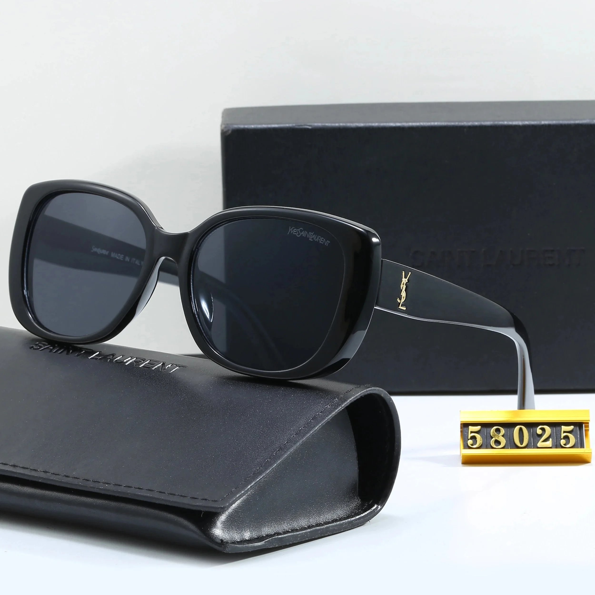 Saint Laurent Square Tortoiseshell Sunglasses - 5