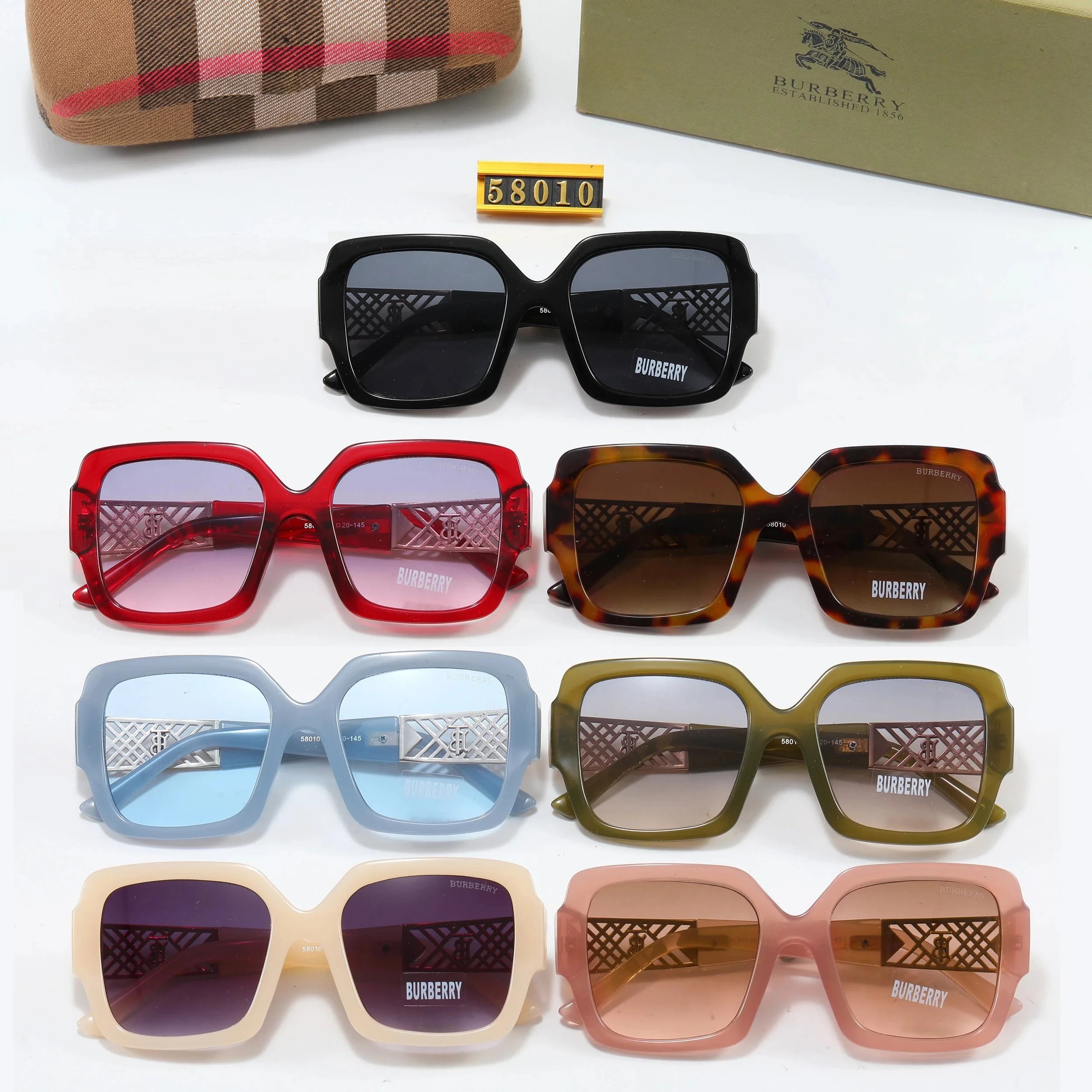 Burberry Square Frame Brown Gradient Sunglasses - 2