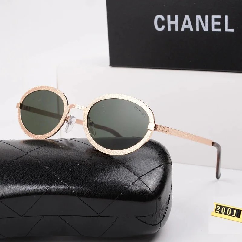 Chanel Cat-Eye Gradient Brown Sunglasses with Chain Detail - 26